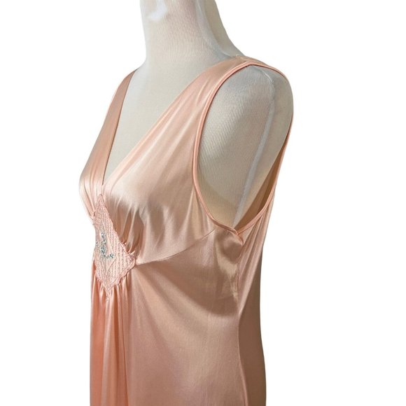Vanity Fair Size 34 Pink Nightgown Vintage 1980s Long Made in USA - Picture 6 of 11